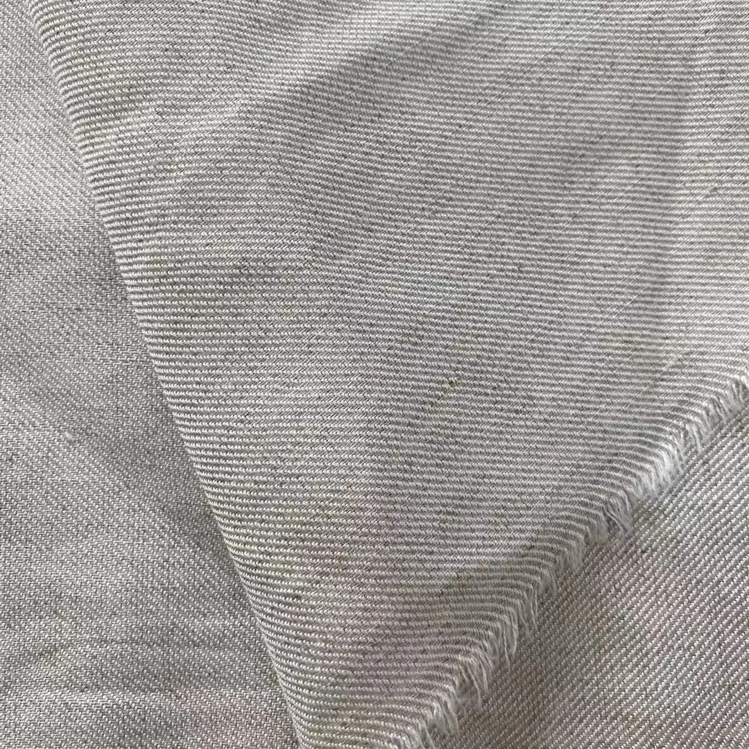 
Wholesale Viscose/Linen Fabric, R30/2 X L14 Dew retting linen fabric 