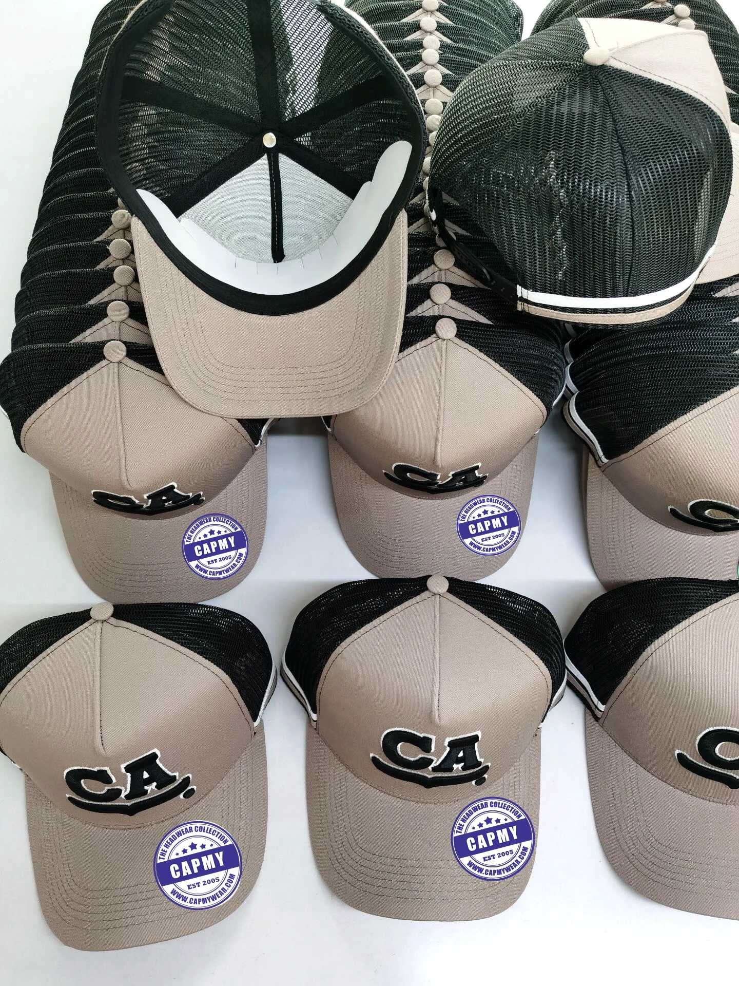 Customize Logo Australian Trucker Cap Hat Adults High Quality Embroidery Mesh Horse Racing High Profile Country Trucker Caps