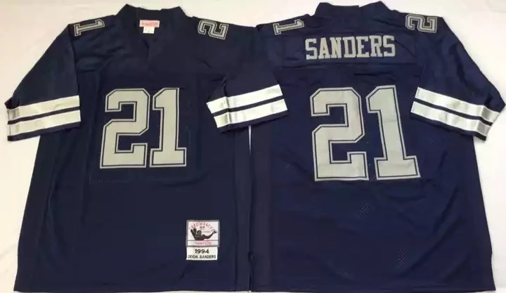 Винтажные 33 Tony Dorsett 22 E Smith 88 Irvin 8 Aikman Прошитые ретро-футболки темно-синего цвета