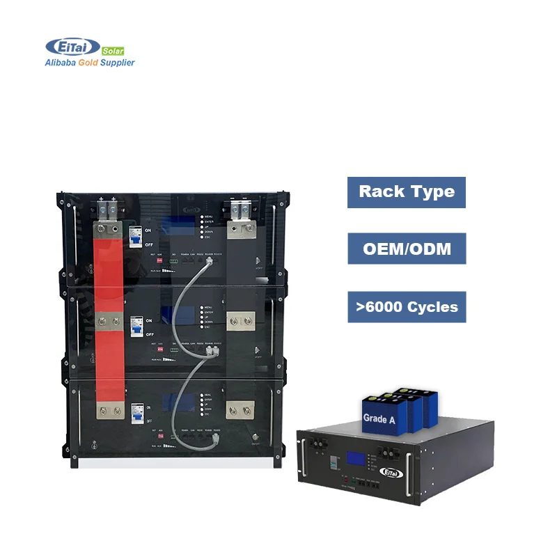 Eitai Smart Bms Lifepo4 10Kwh 5Kwh 48V 51.2V 100Ah 200Ah Solar Lithium Ion Rack Mounted Battery Pack For Solar System