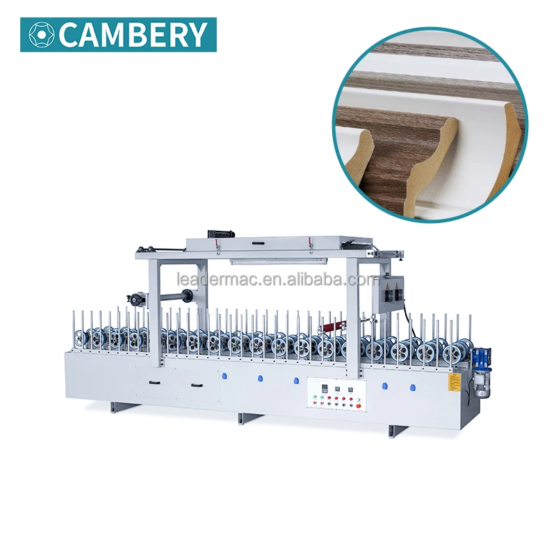 Veneer High Matching Profile Wrapping Machine for Panel Furniture MDF Profile Wrapping Machine with Cold Solvent Glue