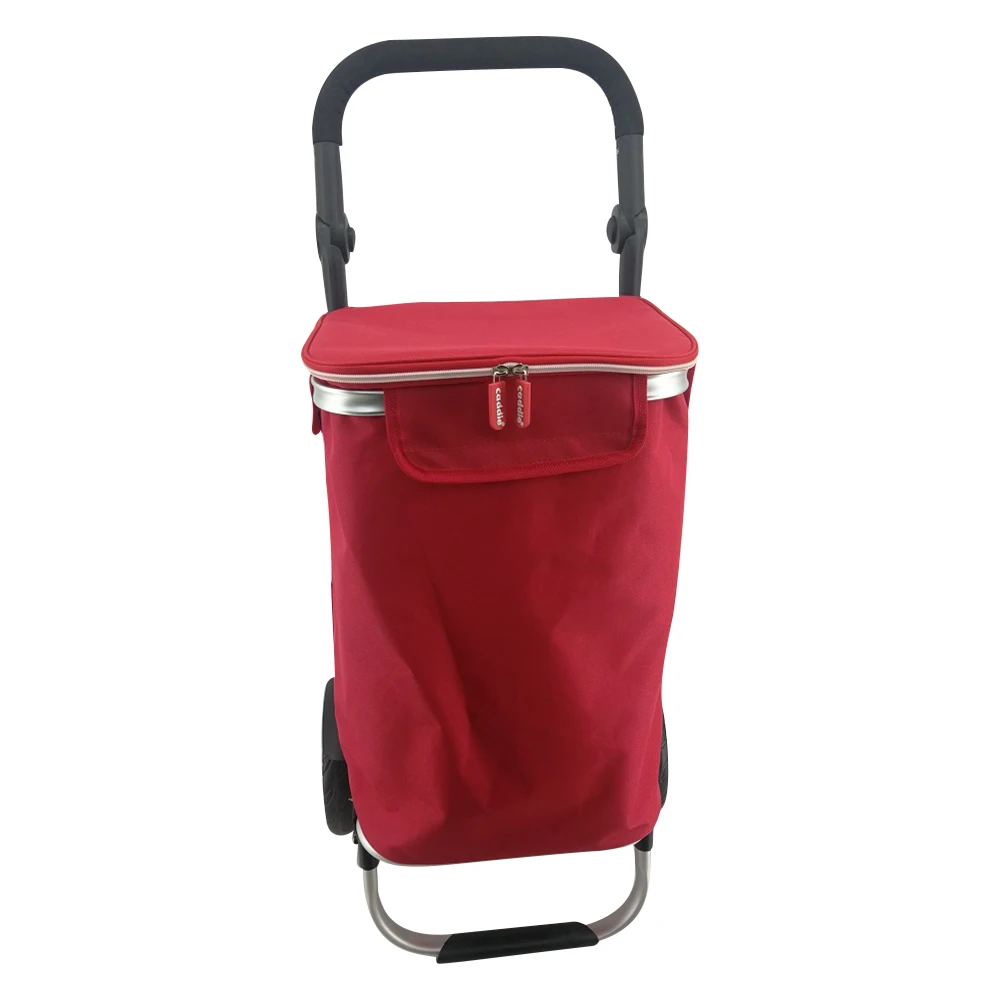2024 New style portable trolley supermarket bag with wheels for shopping