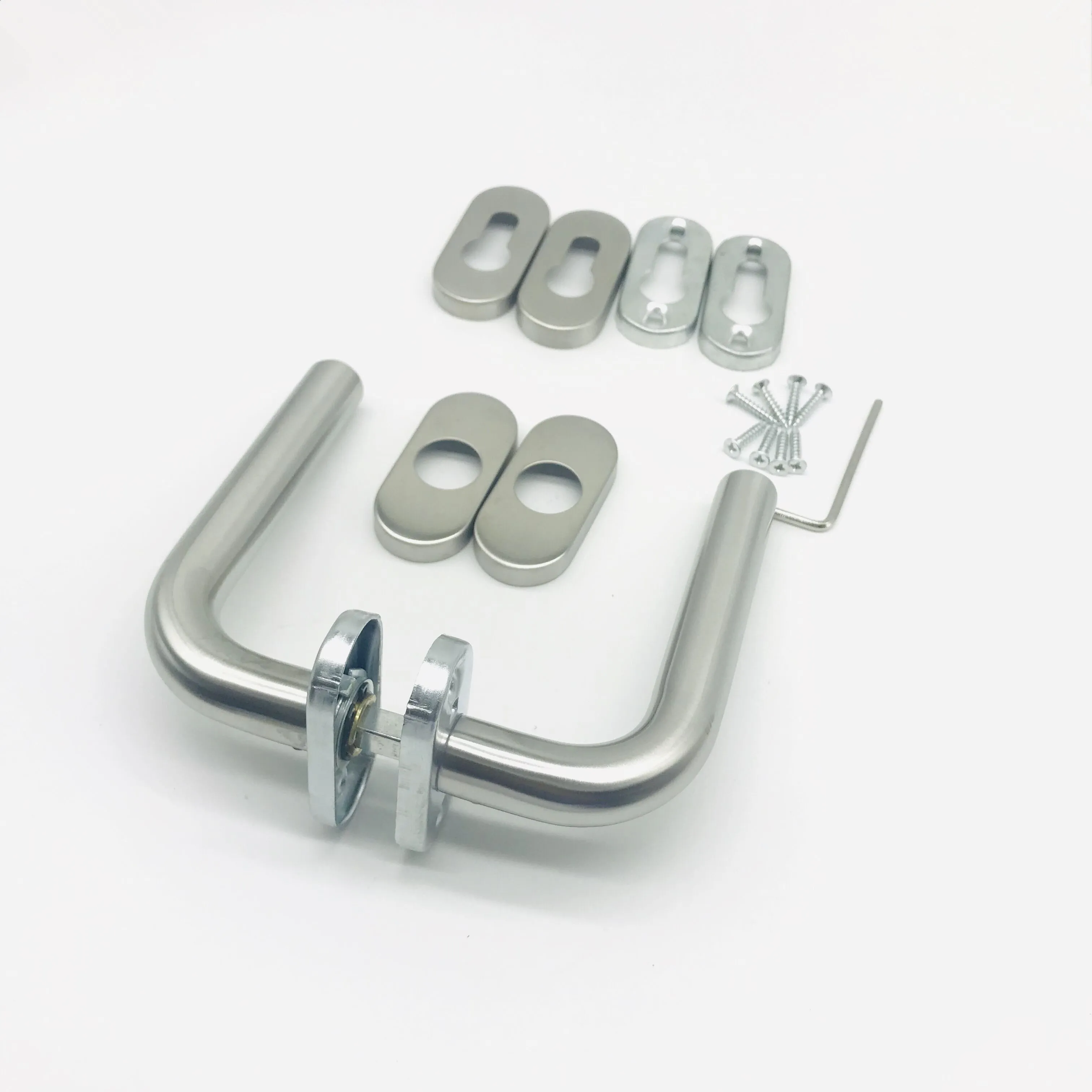 
Good design Oval cover stainless steel door lever handle 