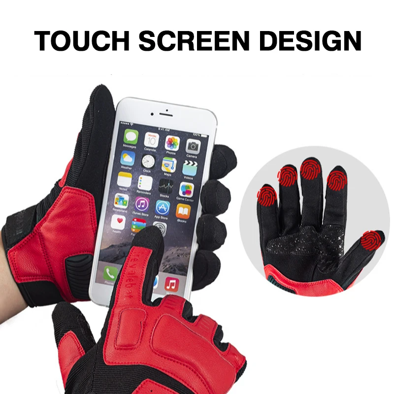 Verchoo 2023 Retro Motorcycle Riding Gloves Touch Screen Motocross Racing Gloves Breathable Motorbike Cycling Bike Hand Gloves