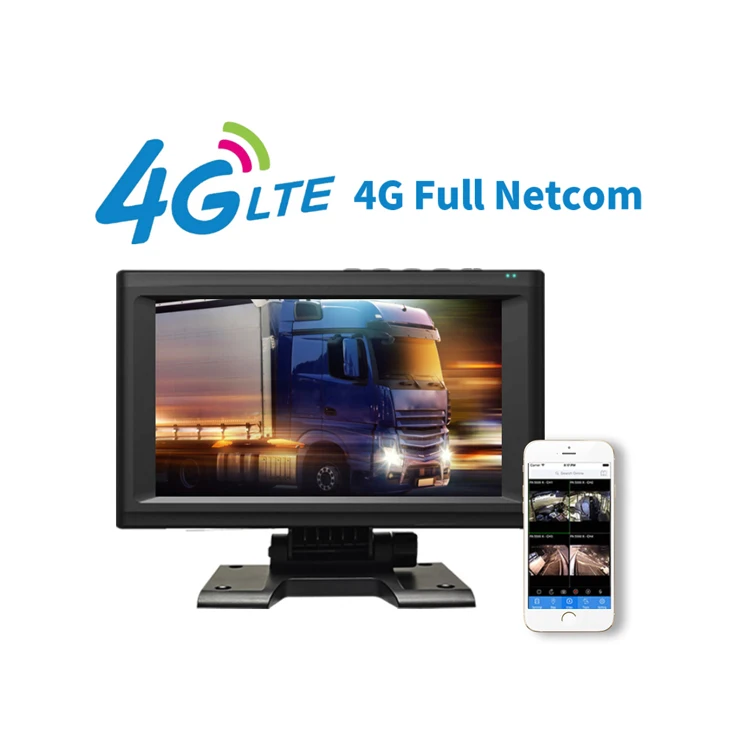 4G DVR with 4 Camera Video Recorder 360 1080P Dashcam for Truck Van Bus GPS HD Night Vision Split Screen