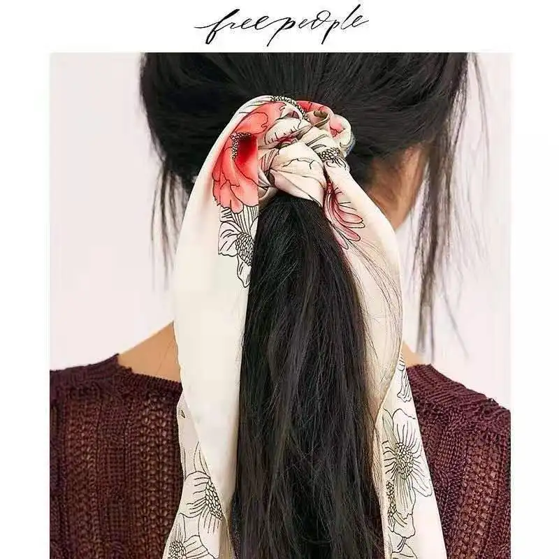 100% natural silk streamers headscarf neckerchief small scarves  for wholesale