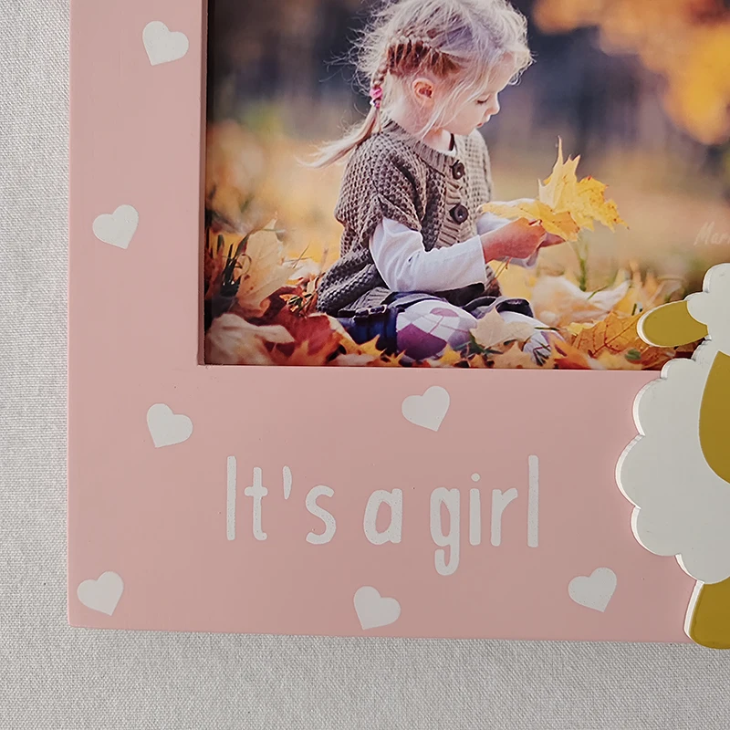 Hot Sale Children Solid Wood Photo Frame Newborn Gift Souvenirs Wooden Baby Photo Frame