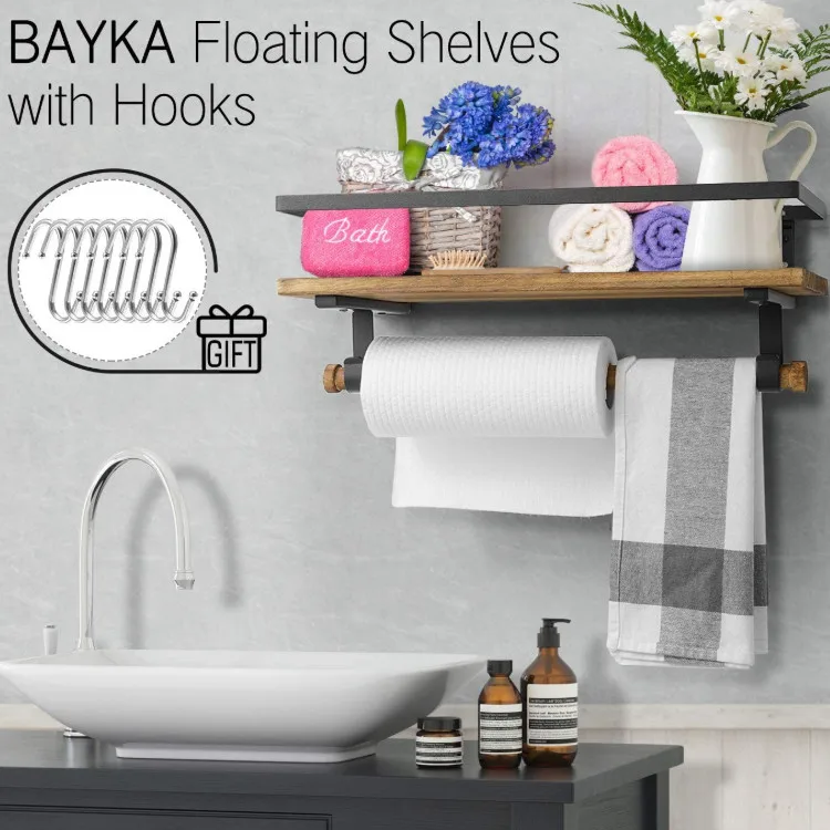 Exquisite durable non toxic handmade home decorative wooden decoration wall shelf