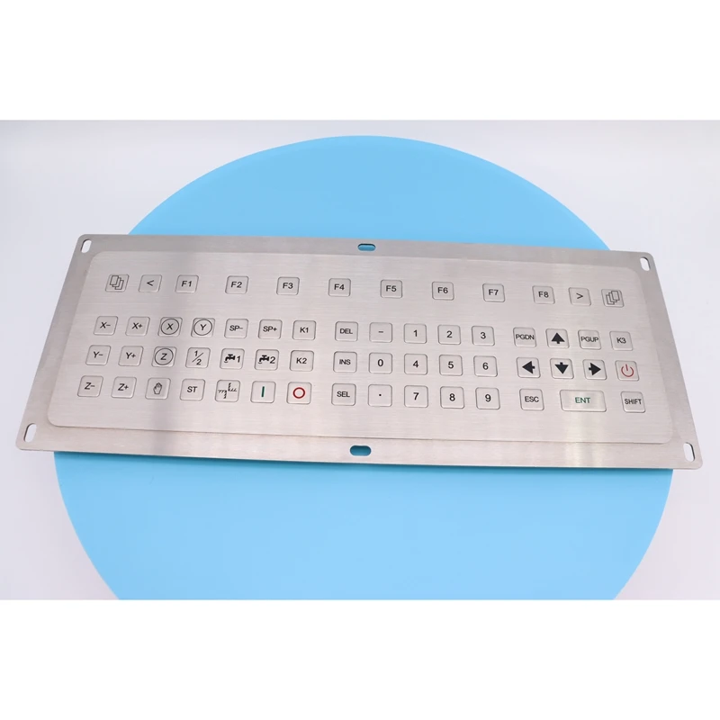 59 key durable metal Pavilion compact industrial stainless steel keyboard