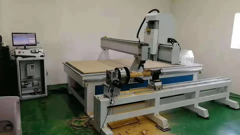 T-slot table and rotary  wood carving 3D 1325 cnc router
