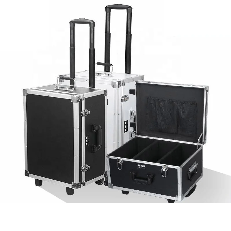 Hot Sale Aluminum Alloy Trolley Case Shockproof Flight Transport Equipment Instrument Case With Wheels