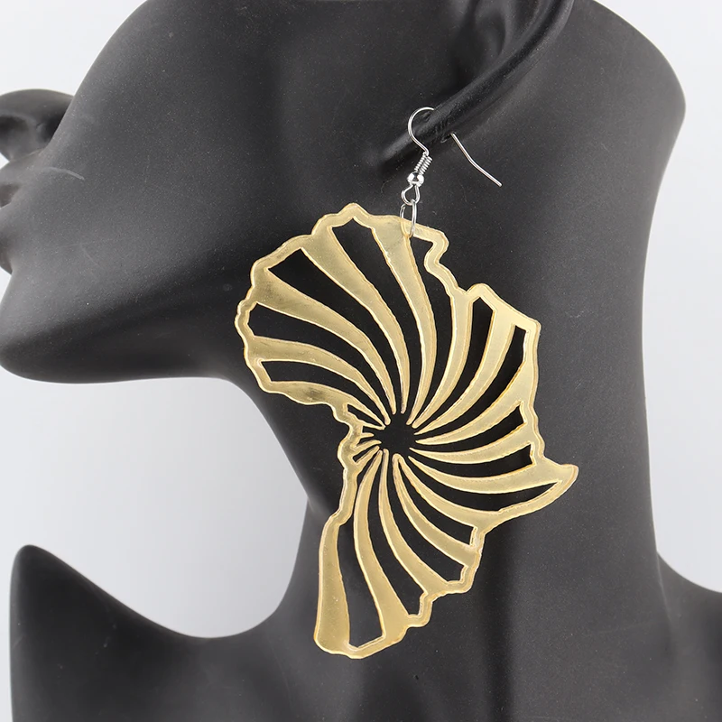 African Map Fashion Earrings Acrylic Resin