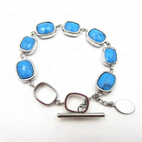 fixed price wholesale Gold plated stainless steel bulk charm opal bracelets with pink glass stone women accessories china