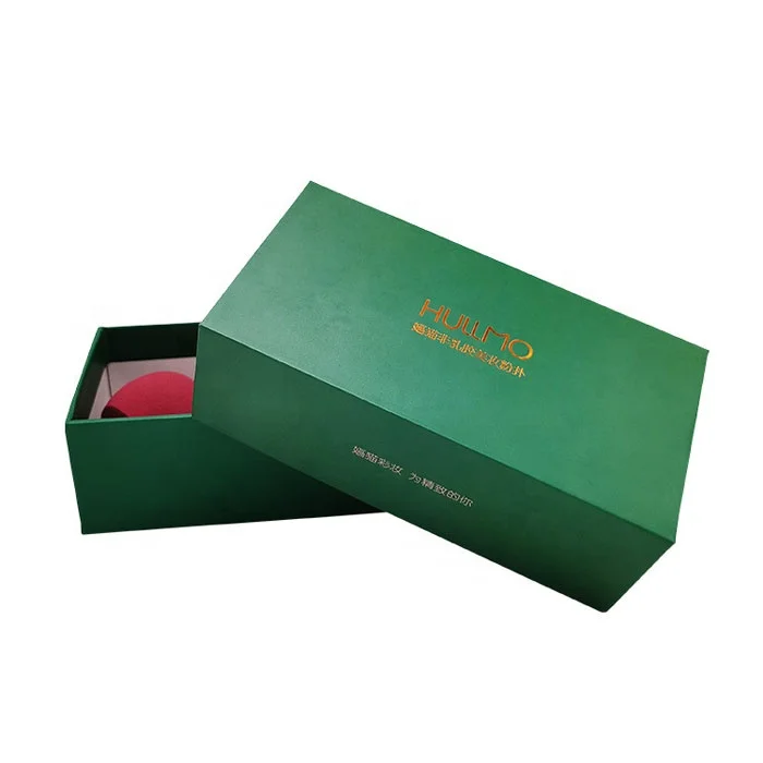 Роскошная зеленая Верхняя и нижняя бумажная Подарочная коробка для нижнего