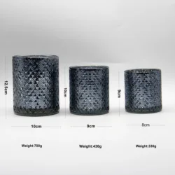 wholesale candle jars black glass candle jars for making candles