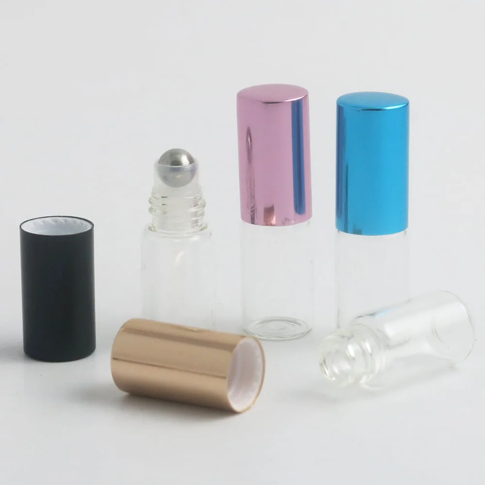  Высококачественный стеклянный роликовый флакон для духов с эфирным маслом роликовые флаконы металлической крышкой