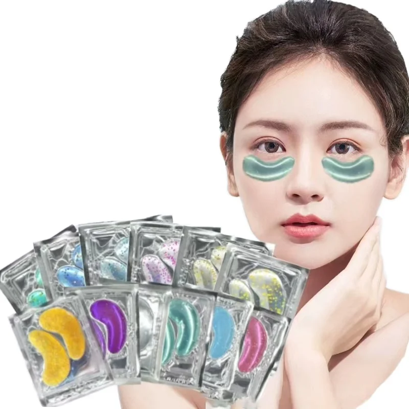 Hot Selling Star Glitter Hydrogel Collagen Eye Mask Anti-Wrinkle Seaweed Sheet for Dry Skin Reduces Dark Circles under Eye