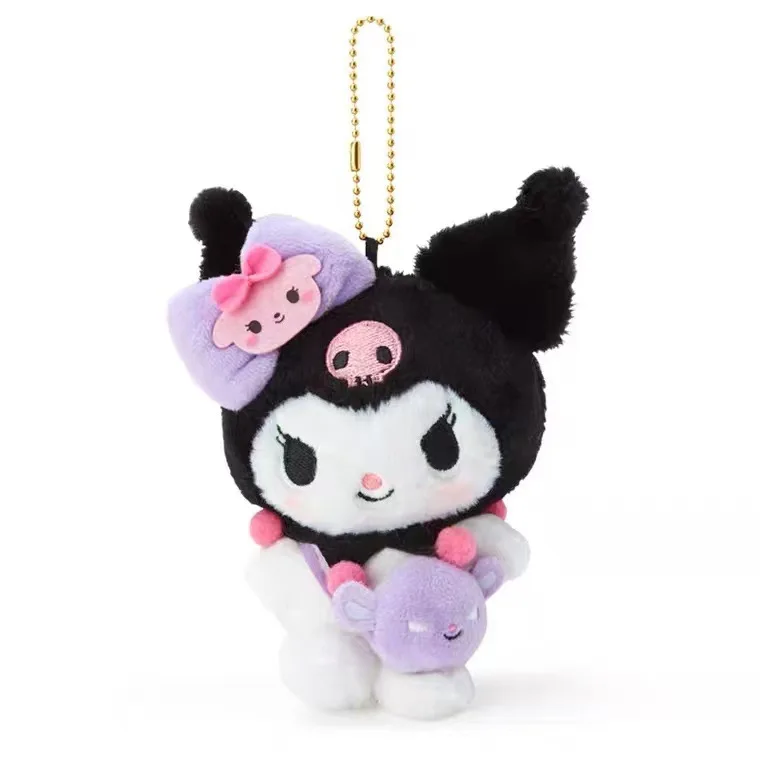 Sanrioed Cinnamoroll My Melody Kuromi Purin Dog Kitty Plush Anime Kawaii Plushie Keychain Jewelry kid Birthday Gifts