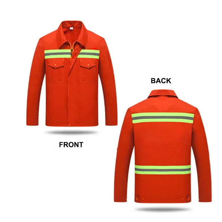 sanitation work clothes Customized reflective  men long sleeve safety protection man clothes work suit printed logo OEM design
