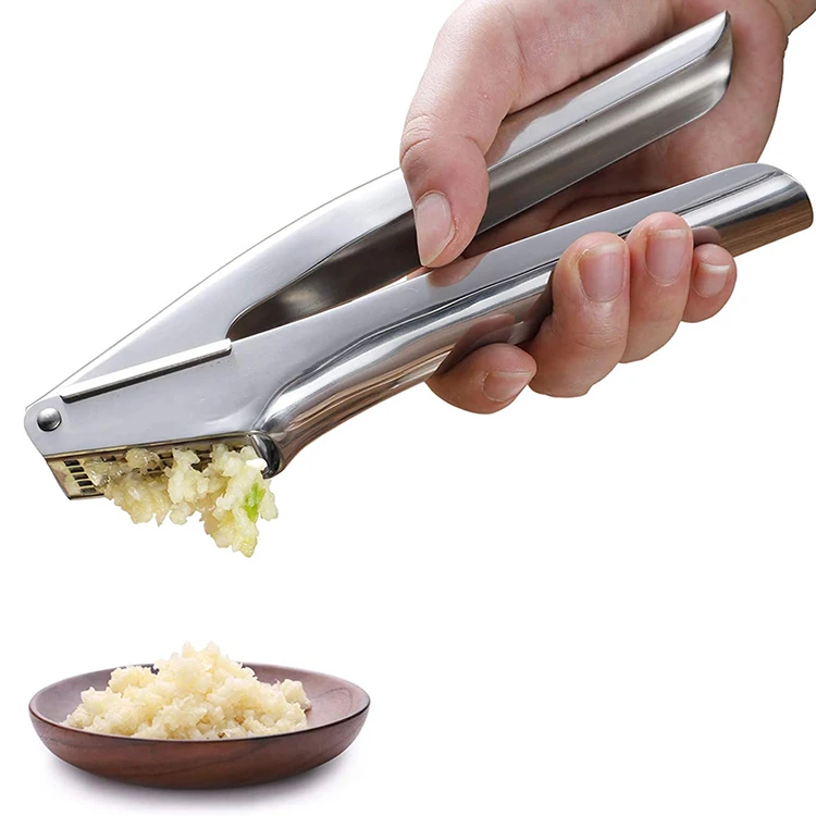 Best Easy Clean Premium Garlic Press Chopper Crusher Mincer, Professional High Quality Stainless Steel Garlic Press