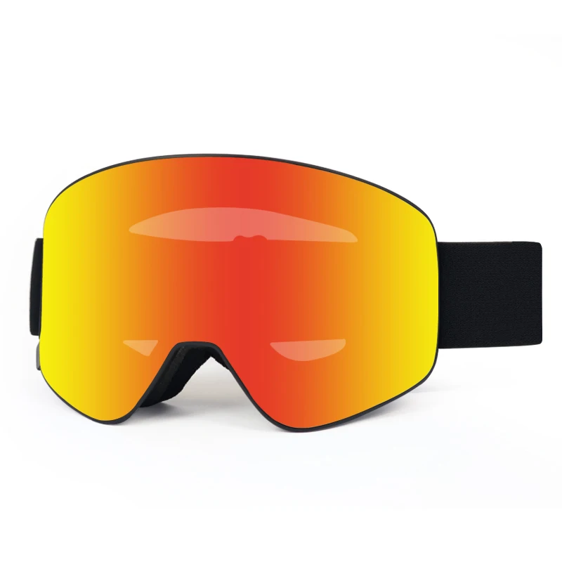 Manufacturer wholesale No brand logo Cylindrical lens magnetic ski goggles men women anti fog ski glasses snowboard snow goggles