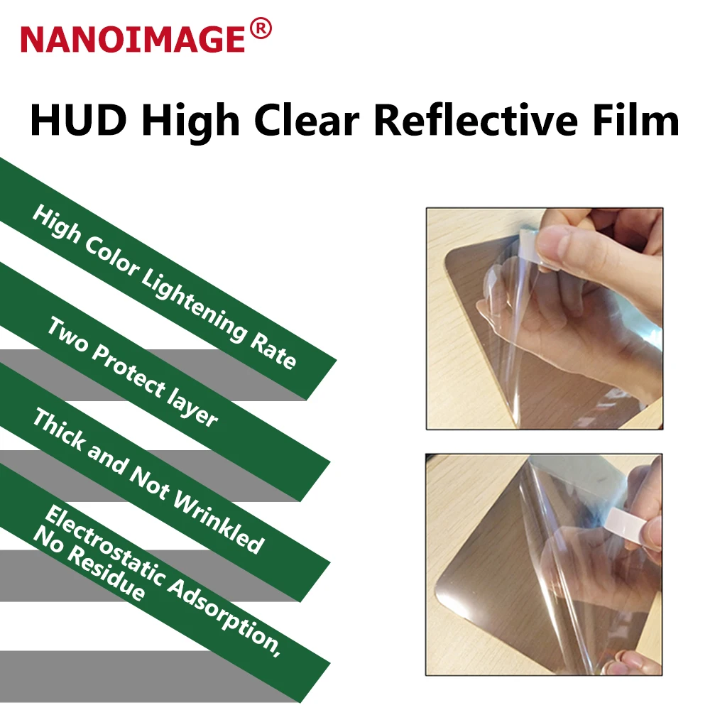 Top Sale Car Accessories HUD Projective Film HUD Reflective Film Make your Safer Car GPS Navigation Reflective Film