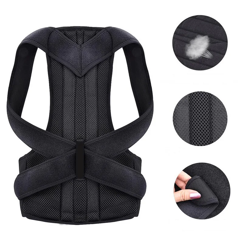 Elastic Back Straightener Posture Corrector De Postura Ojeras Clavicle Support Back Correction Brace Belt Pain Shoulder Lumbar