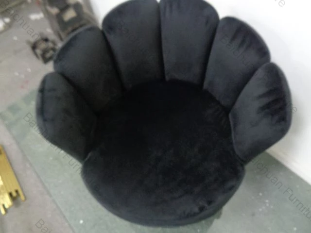 2024 Home Furniture Modern Fabric Stainless Steel Legs Upholstered Living Room Rocking Chair Free Sample New Quantity Seat