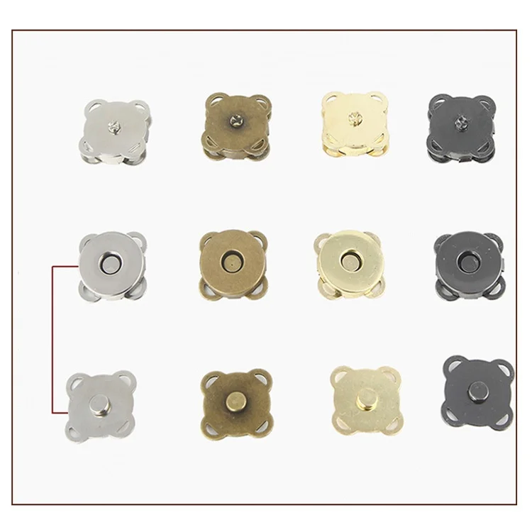 Wholesale invisible Metal   Sewing Snap buttons fasteners Press Buttons for Leather  garment Bags Clothing