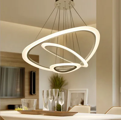 Fashion Creative Circle Personality Nordic Style Modern Led Chandelier Light