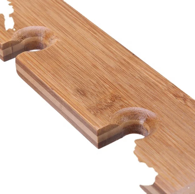 bamboo wine rack with wineglass holder