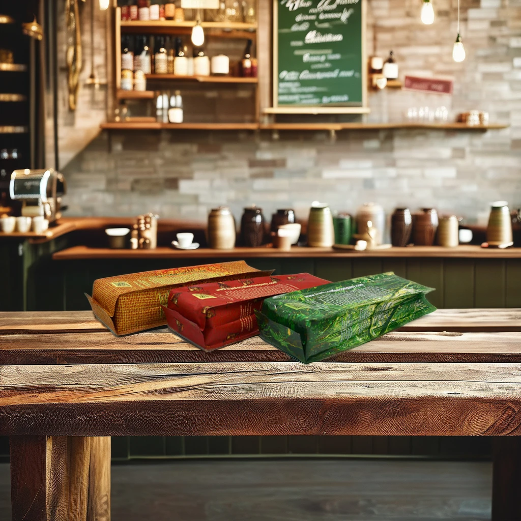 OEM Custom Gravure Printed Matte Coffee Bag Side Gusset Pouch Packaging with One Way Valve for Coffee Beans