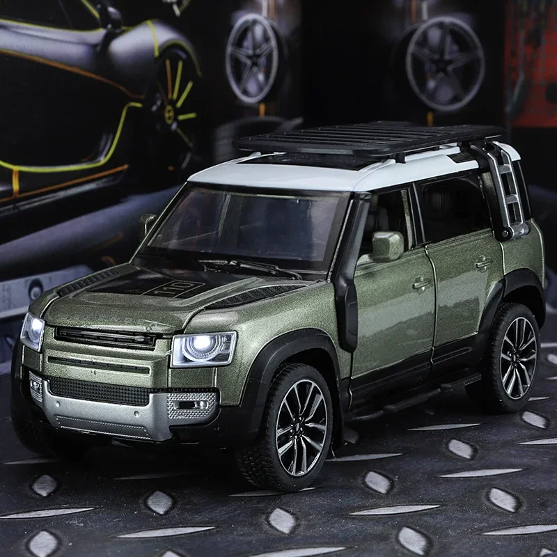 1/32  Land Rover Defender 110 Alloy Model Car Die-cast Toy Car Simulation Off-road Vehicle Model Simulation Sound-light Boy Gift