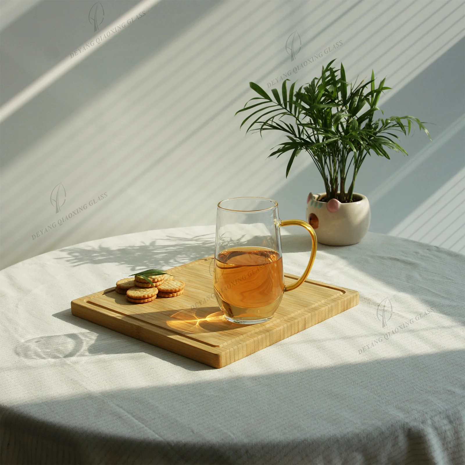 Wholesale Factory Small Clear Mug Glass Dessert Drink Coffee Tea Cups Set 6 pcs Designed for Coffee Water Borosilicate Glass