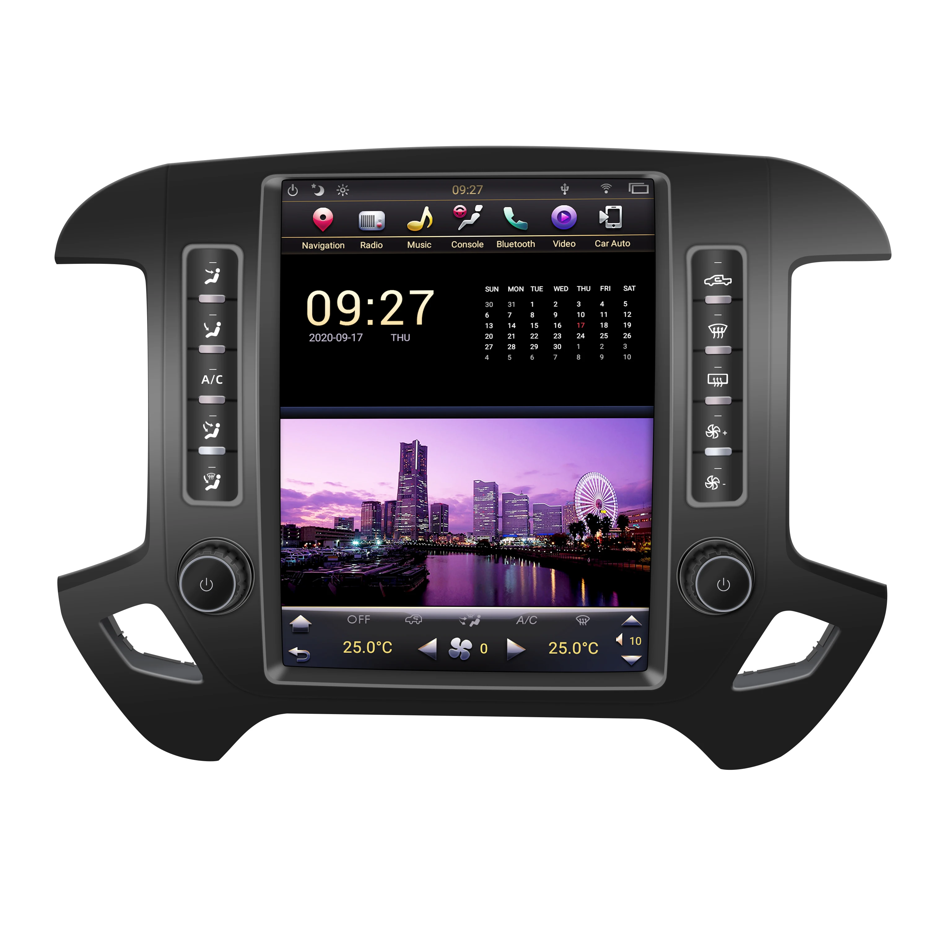 PX6 Car Audio Multimedia Player GPS Navigation Radio Tesla Style Touch Screen for Chevy Silverado GMC SIERRA 2014 - 2019