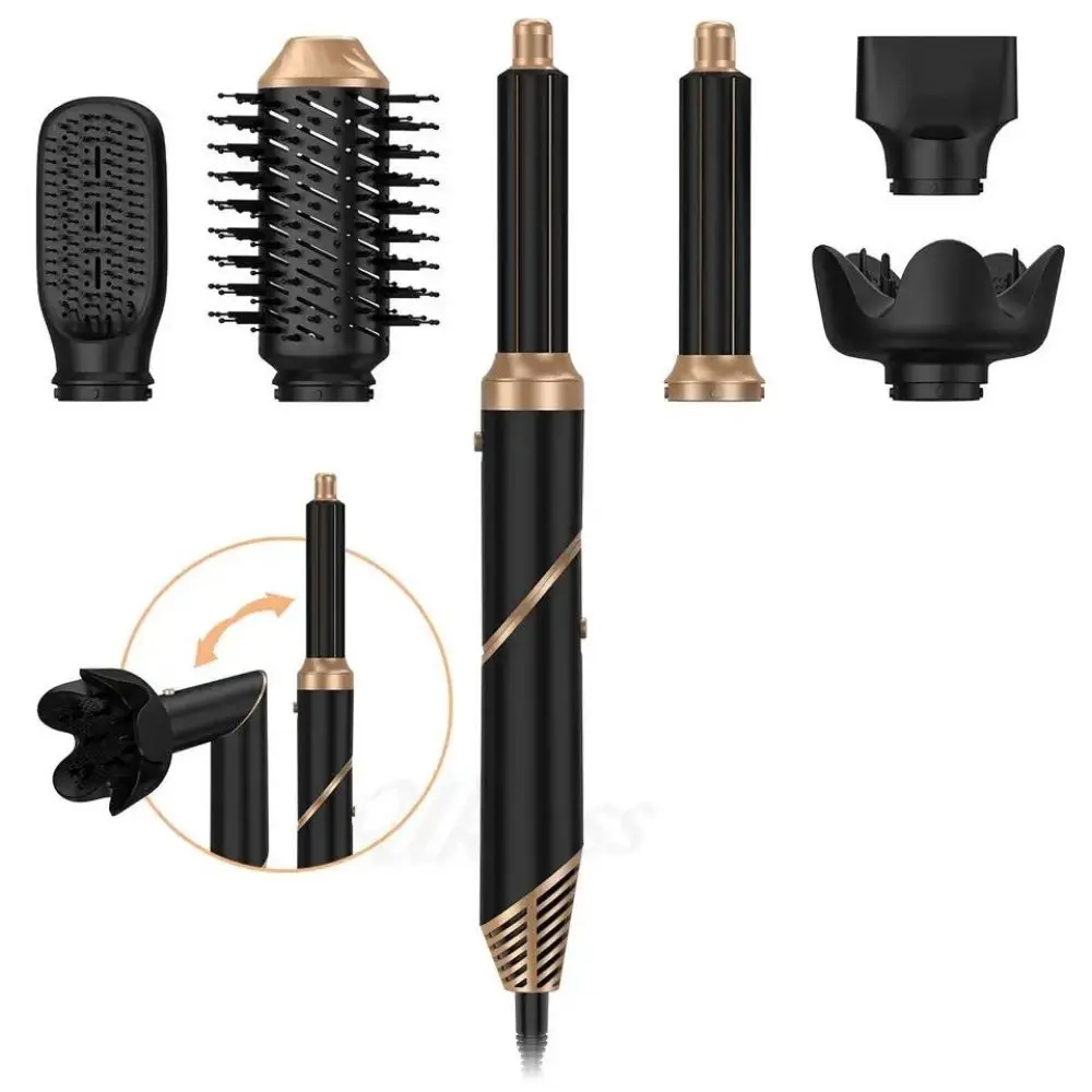 NEW 6 In 1 Hair Dryer Brush Multifunctional Hairdryer Folding Hot Air Styling