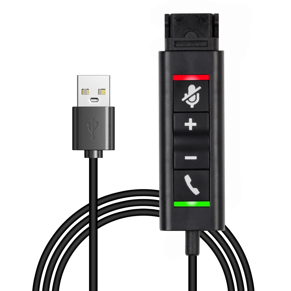 Кабель VoiceJoy U25 ENC QD на USB-адаптер поддерживает команду Microsoft, шумоподавление, совместимый с Plantronics QD plug