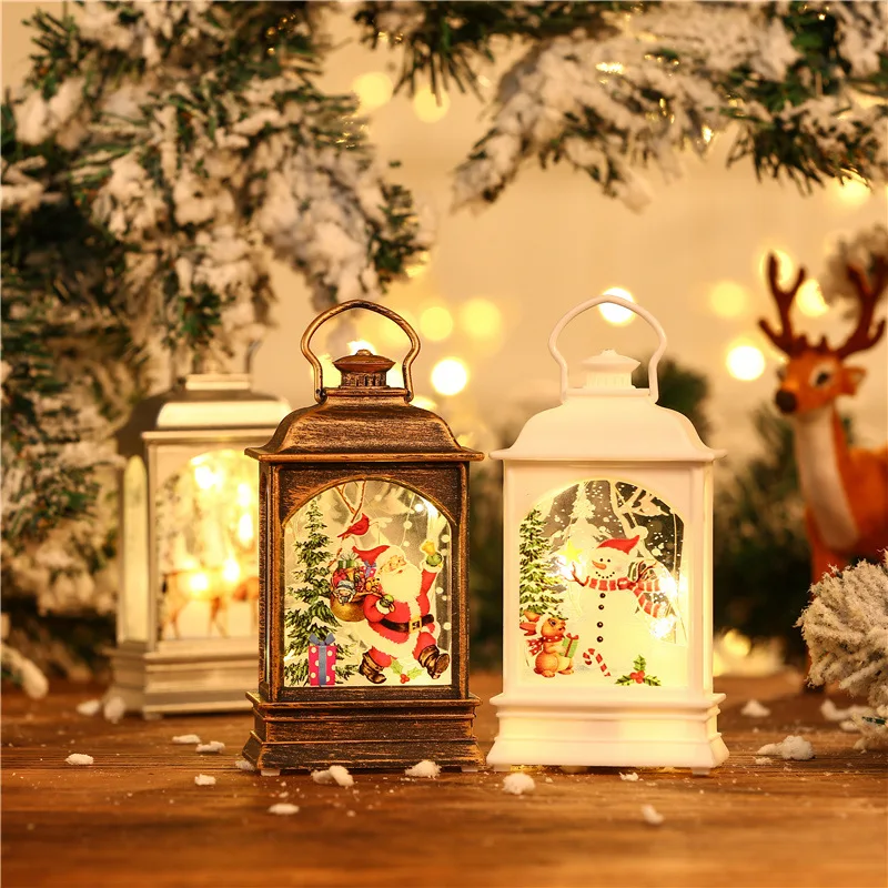 Factory Price LED Christmas Lantern Led Tea Light Candle Christmas Ornament Large Home New Year Gift Decoration