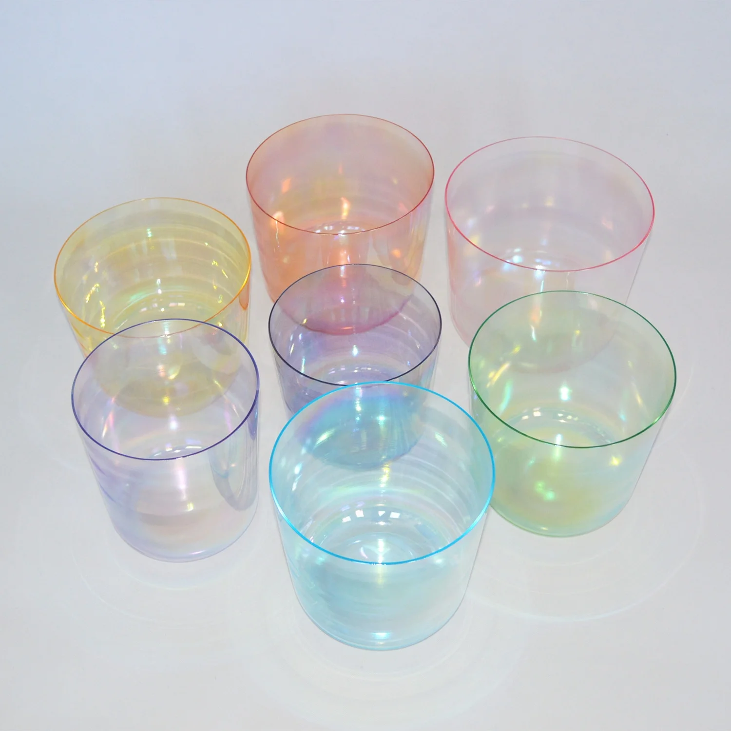 Чакра с заметами, 6-12 дюймов, чаши для пения С прозрачными кристаллами для заживления звука в ванной