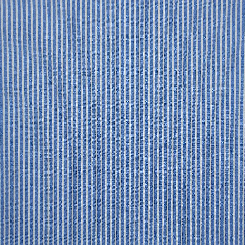 Italy man shellort weave blue blouse yarn dyed 100% cotton dobby little stripe shirts woven fabric