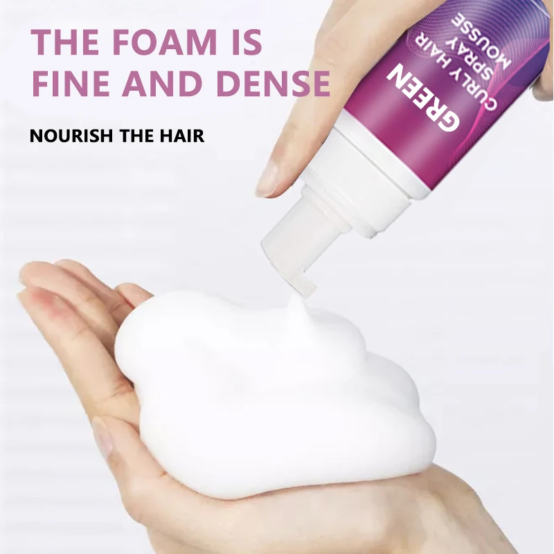 Private Label 200ML Defines Curls Extreme Hold Moisturizing Hair Styling Foam Wrap No Sticky Curly Hair Foam Mousse