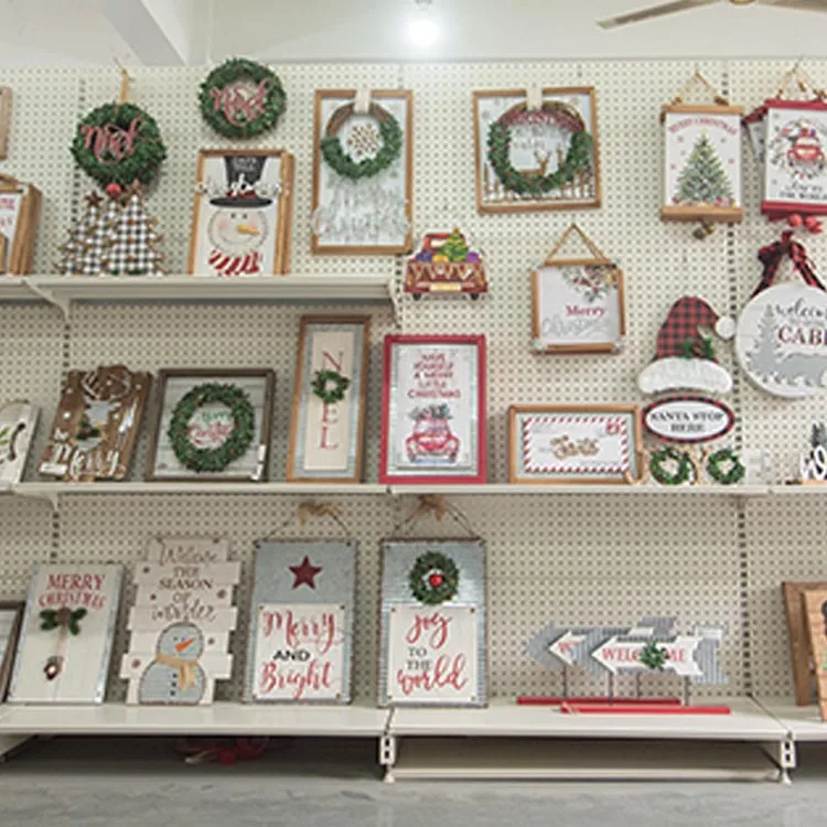 
Supplier Christmas Gift Set White Resin Sculpture mdf Boards Tabletop Home Decoration 