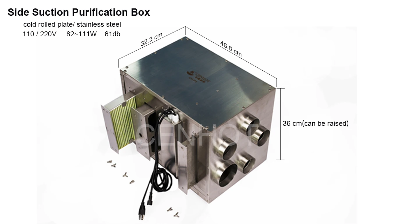 CENHOT Commercial Eco-friendly Restaurant Smokeless Equipment Purifier for bbq hot pot