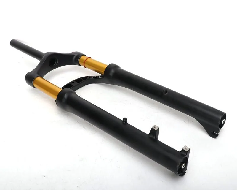 TAOZIK 26 4.0 135 mm  Straight Tube Fat Beach Snow width tire Aluminum Magnesium Alloy Air Suspension Bicycle Fork