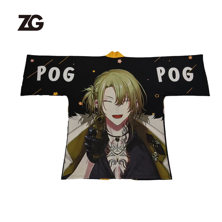 Халат на заказ кимоно с сублимационной печатью популярный кардиган пальто Happi юката мультяшным рисунком