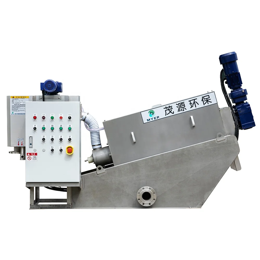 High Quality Clog Free Spiral Sludge Dewatering Machine For Petrochemical Industry