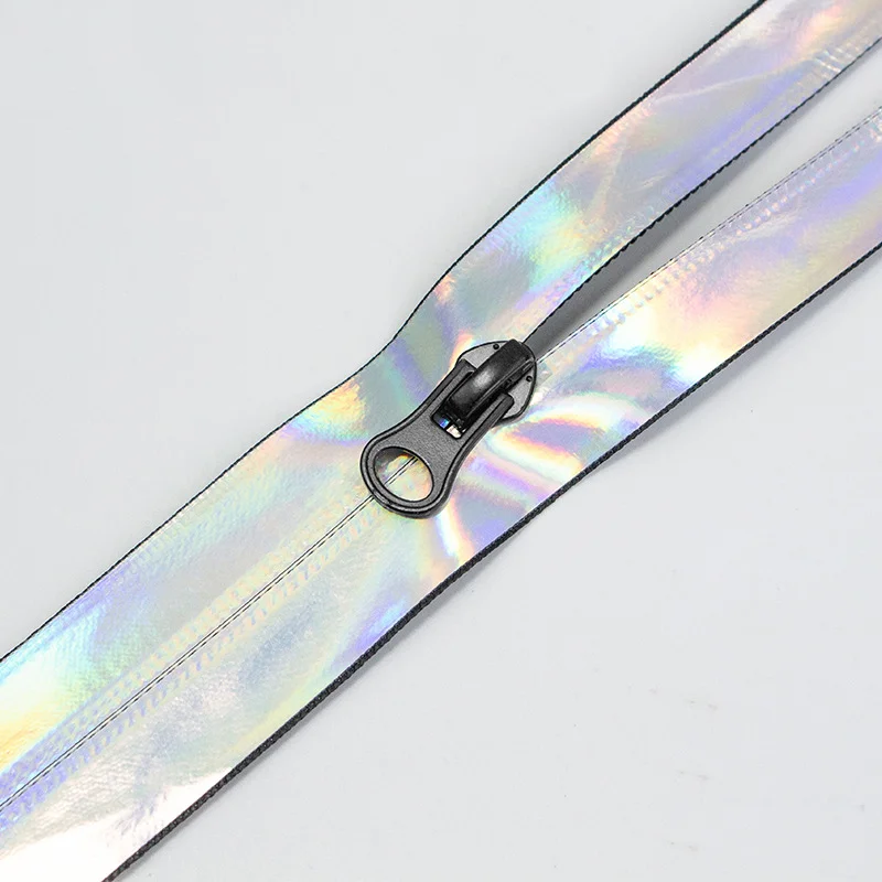 full waterproof zipper 5# Bright Side Open End Invisible Water Resistant laser Waterproof Zipper For Clothes