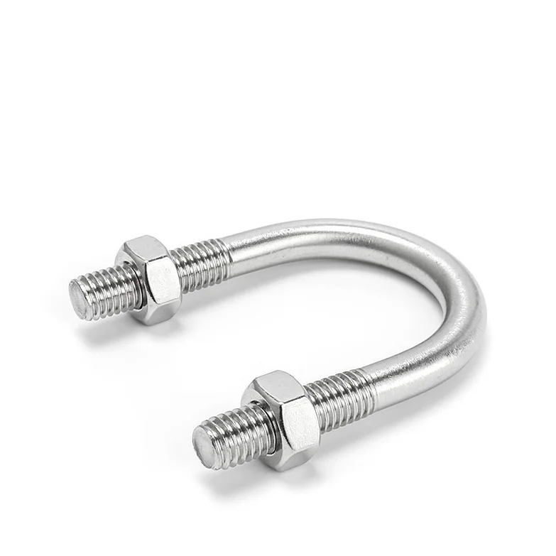 Din3570 Stainless steel 304 316 U Bolt Clamps Rope Clamp U bolt M10 Flat Fastener Drop Forged Bolts and nut