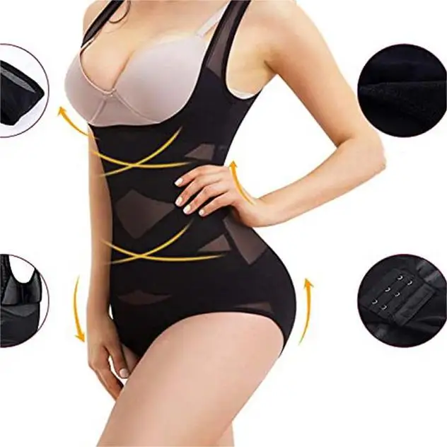 One piece mesh lightweight and breathable waist and chest support beautiful body and cross body corset