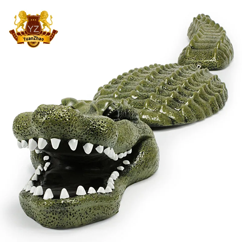 fiberglass Alligator figurine life size crocodile statue hand made resin wild animal sculpture